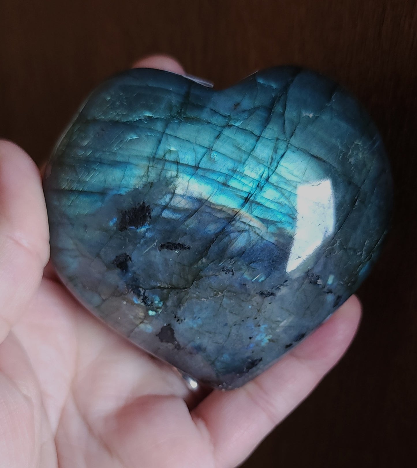 Labradorite Heart