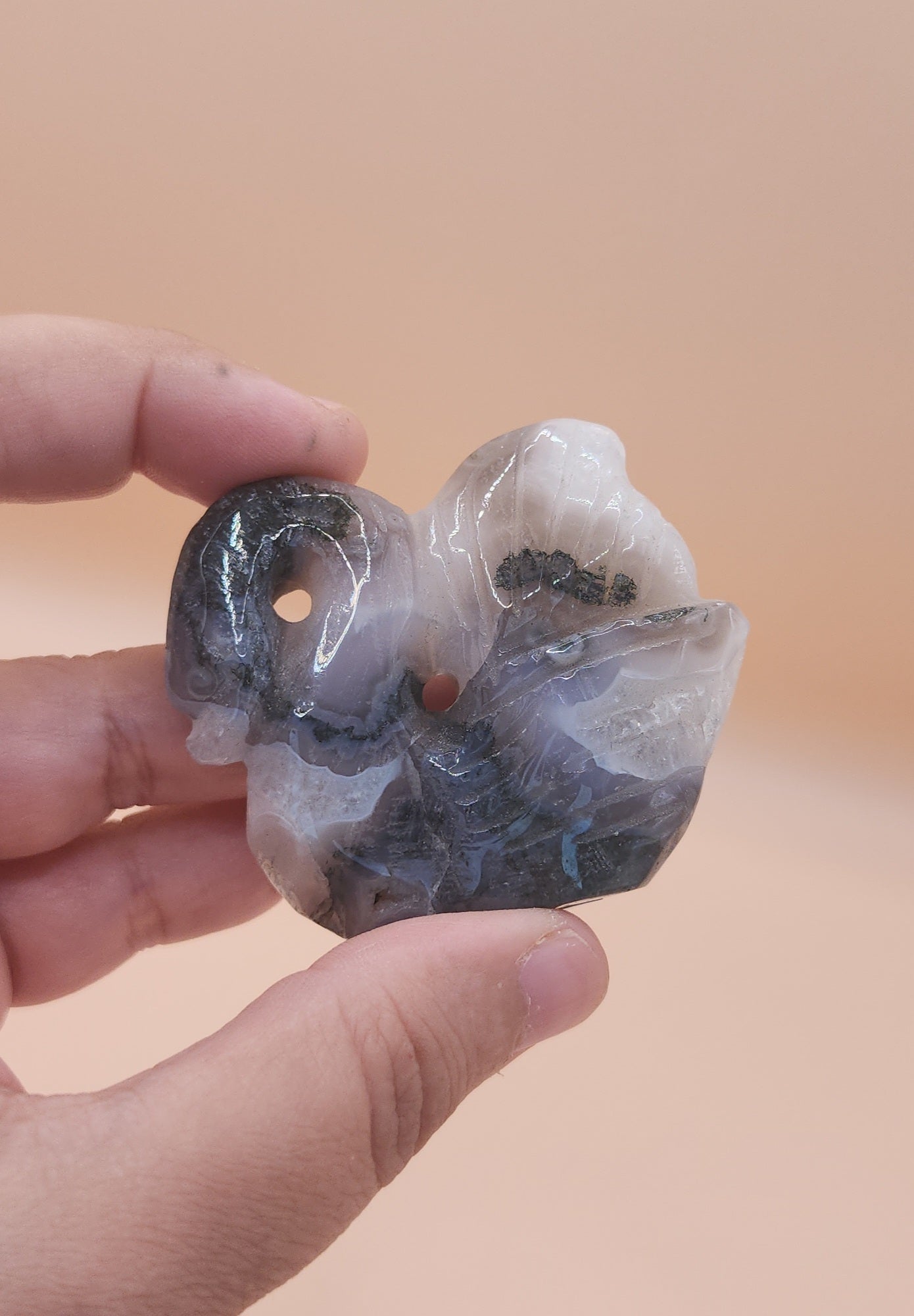 Moss Agate Swan