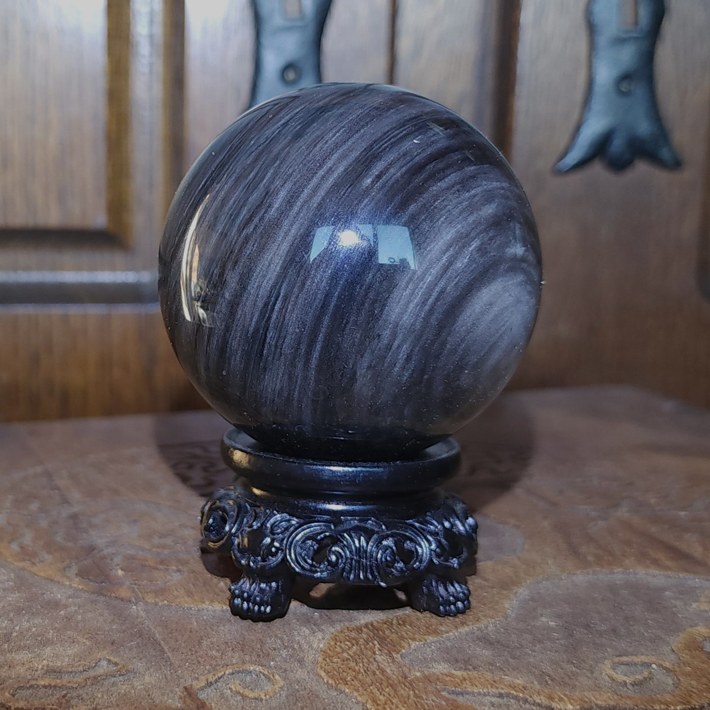 Silver Sheen Obsidian Sphere 6.5cm