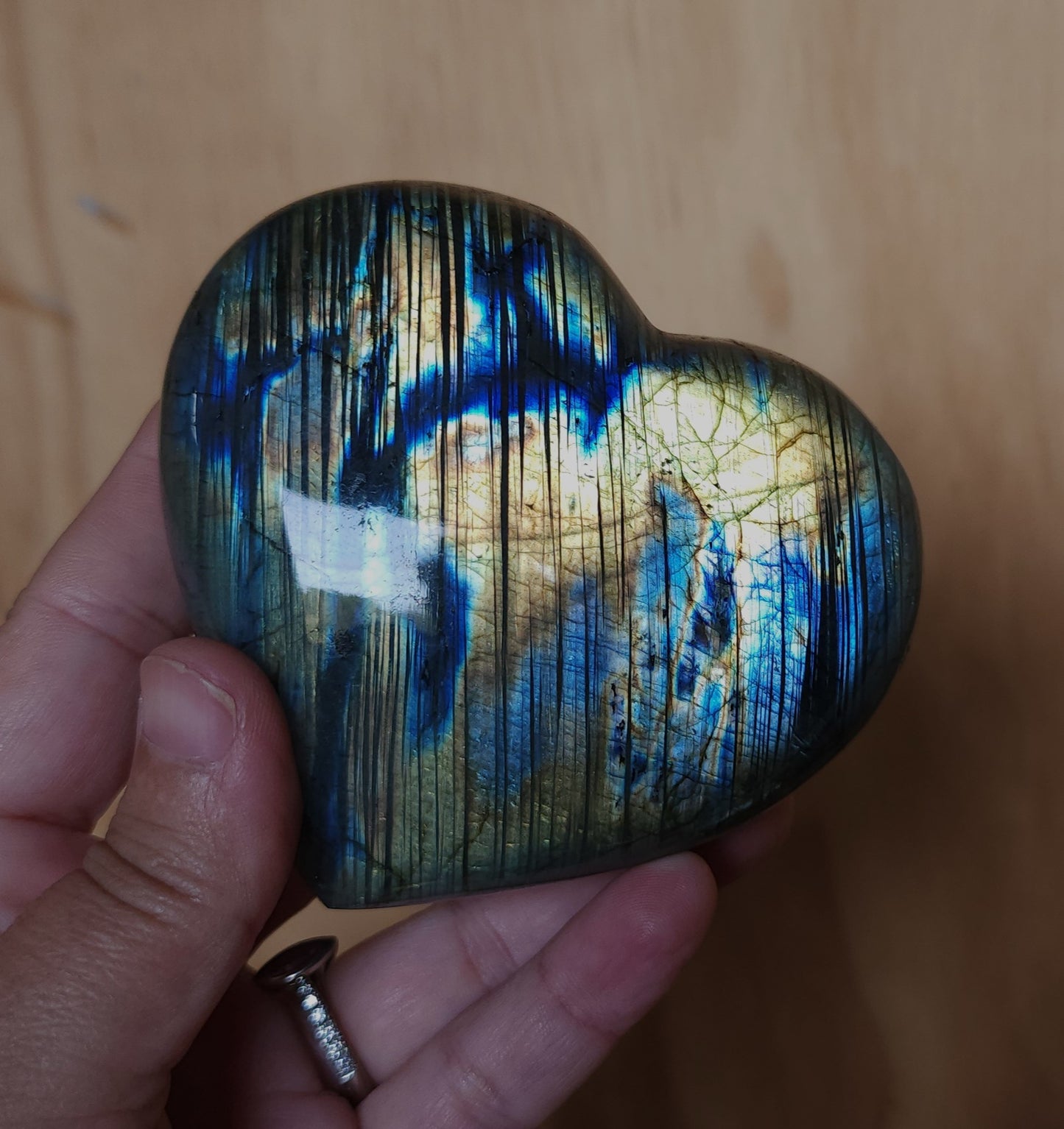 Labradorite Heart