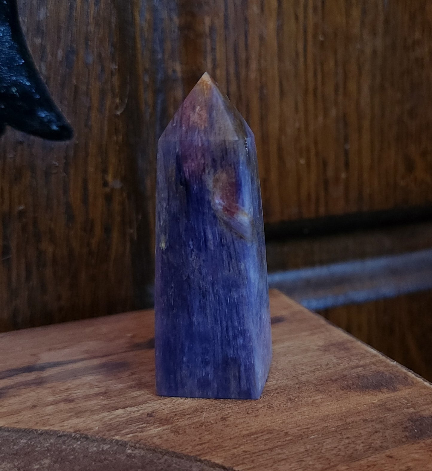 Rubellite Tourmaline in Lepidolite Mica Point