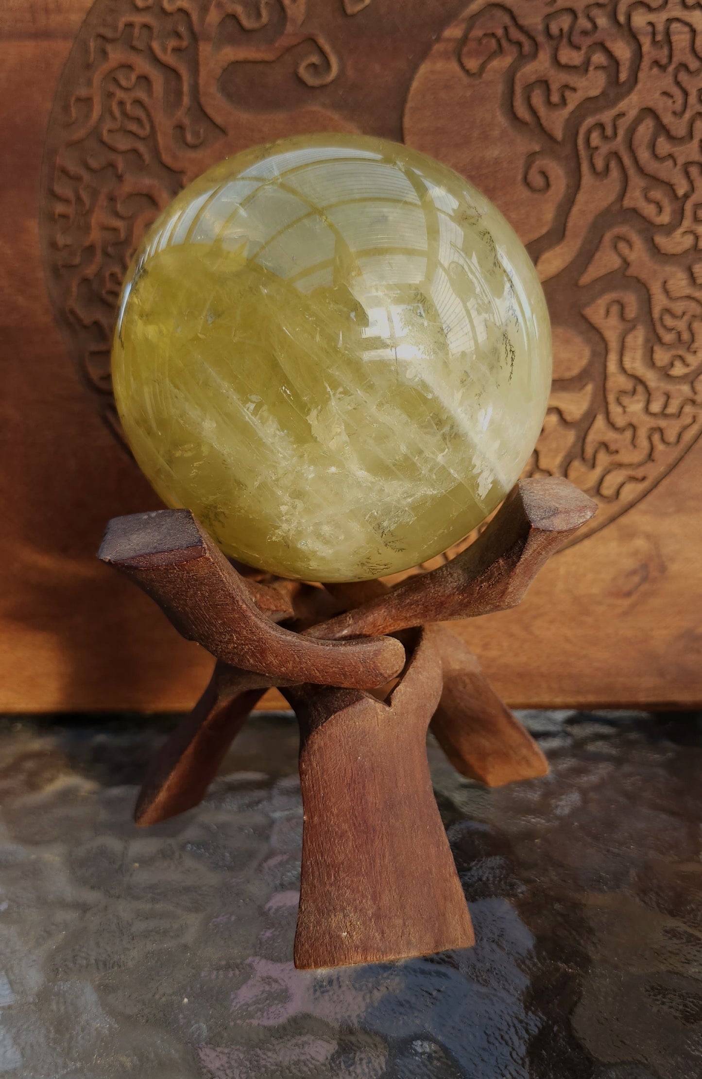 Dendritic Star Citrine Sphere