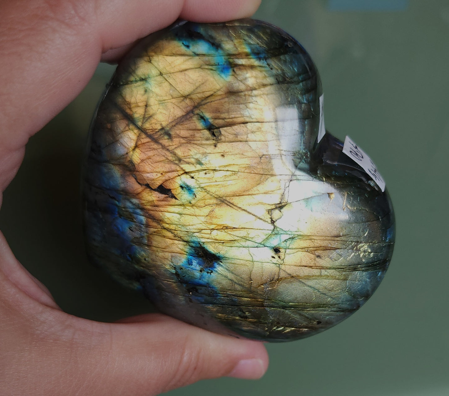 Labradorite Heart