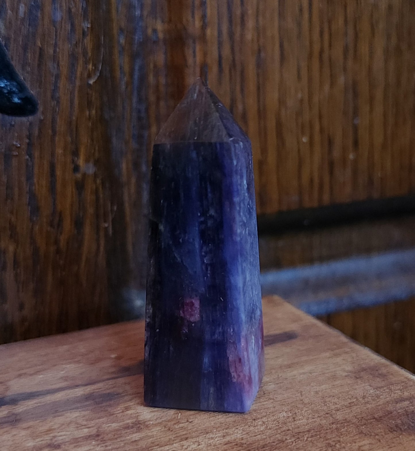 Rubellite Tourmaline in Lepidolite Mica Point