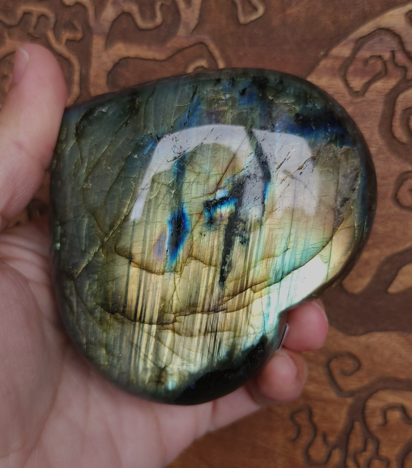 Labradorite Heart
