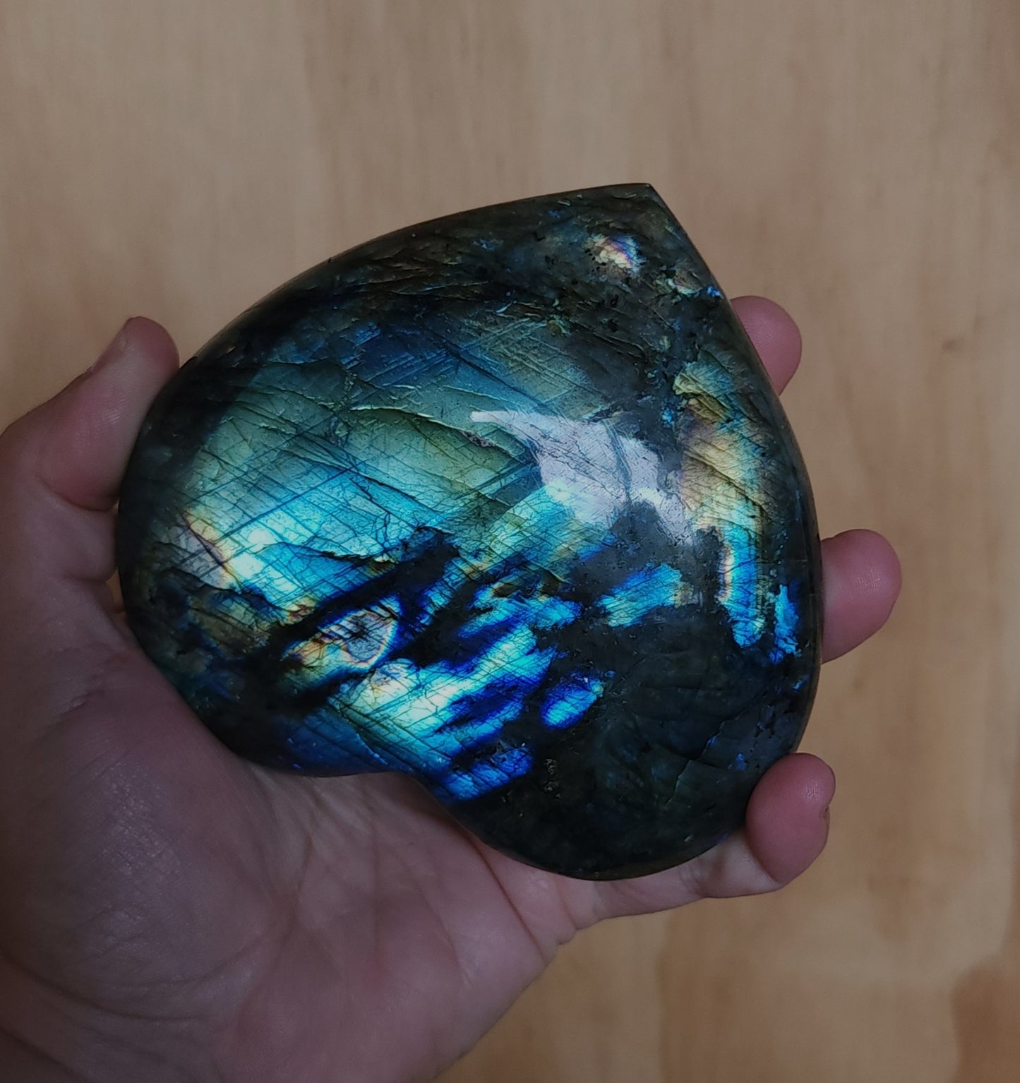 Labradorite Heart