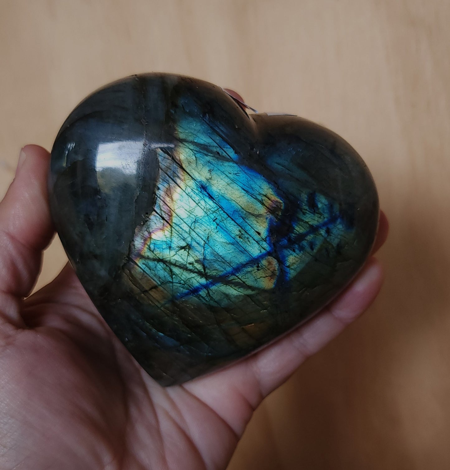 Labradorite Heart