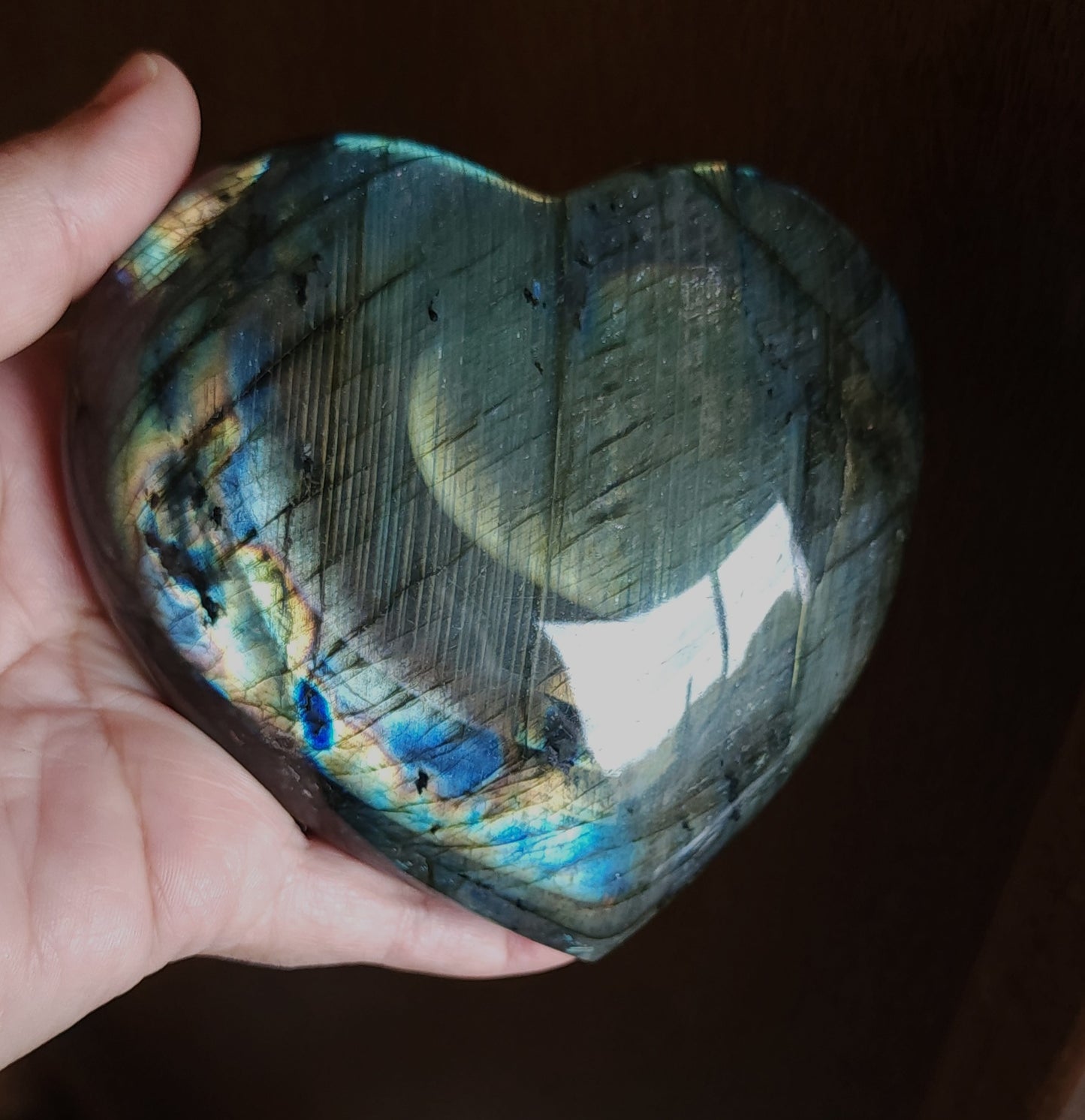 Labradorite Heart