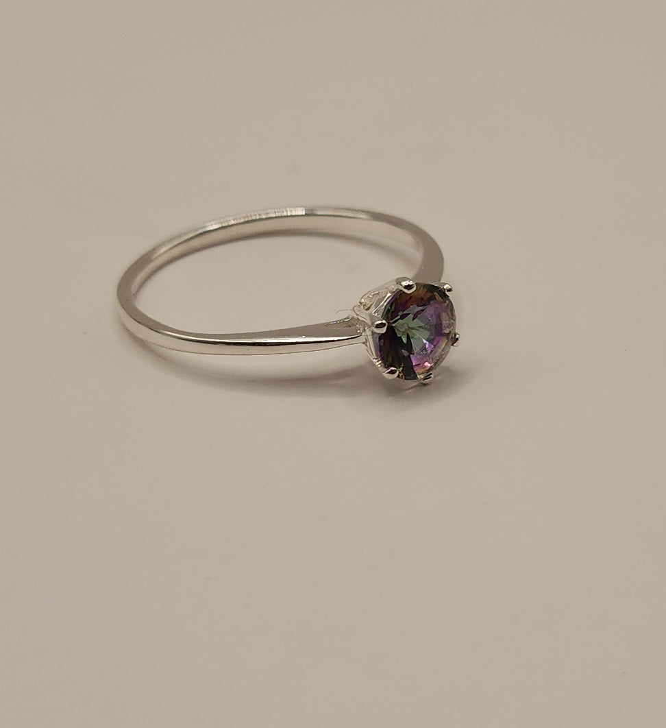 Mystic Topaz Sterling Silver Ring