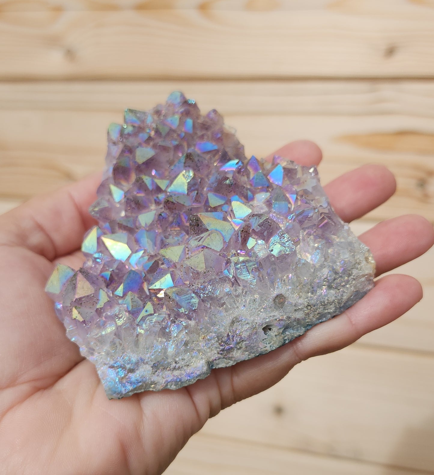 Tanzine Aura Amethyst Cluster