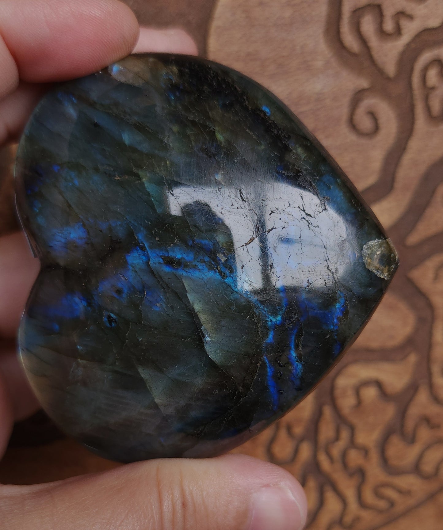 Labradorite Heart