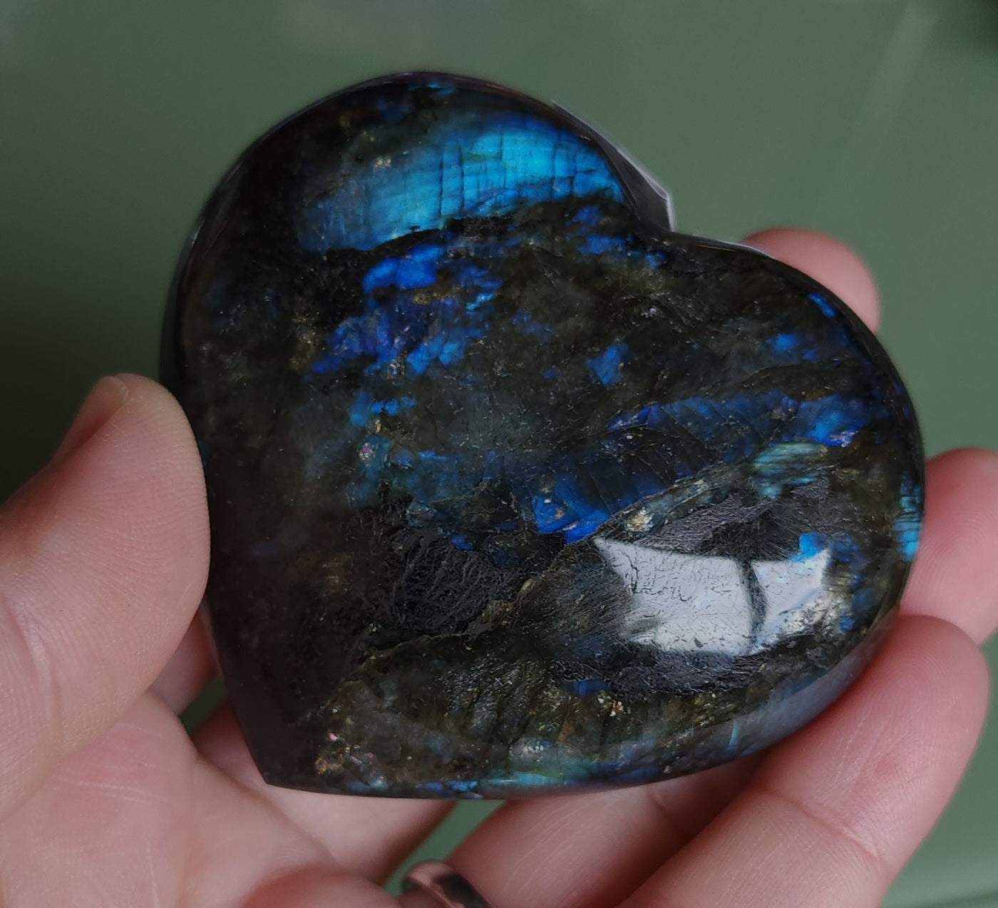 Labradorite Heart