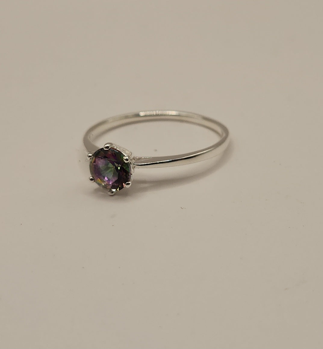 Mystic Topaz Sterling Silver Ring
