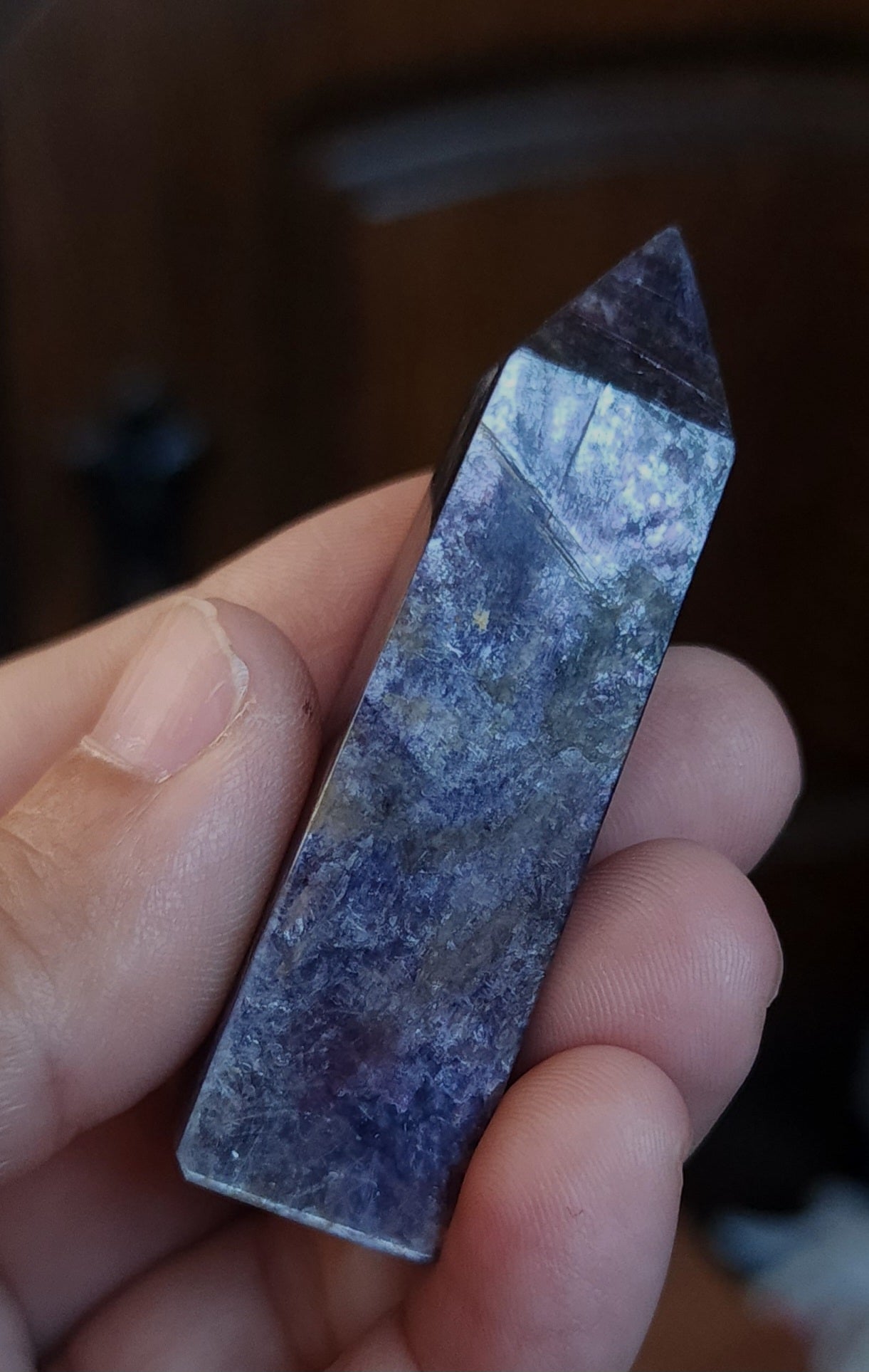 Rubellite Tourmaline in Lepidolite Mica Point