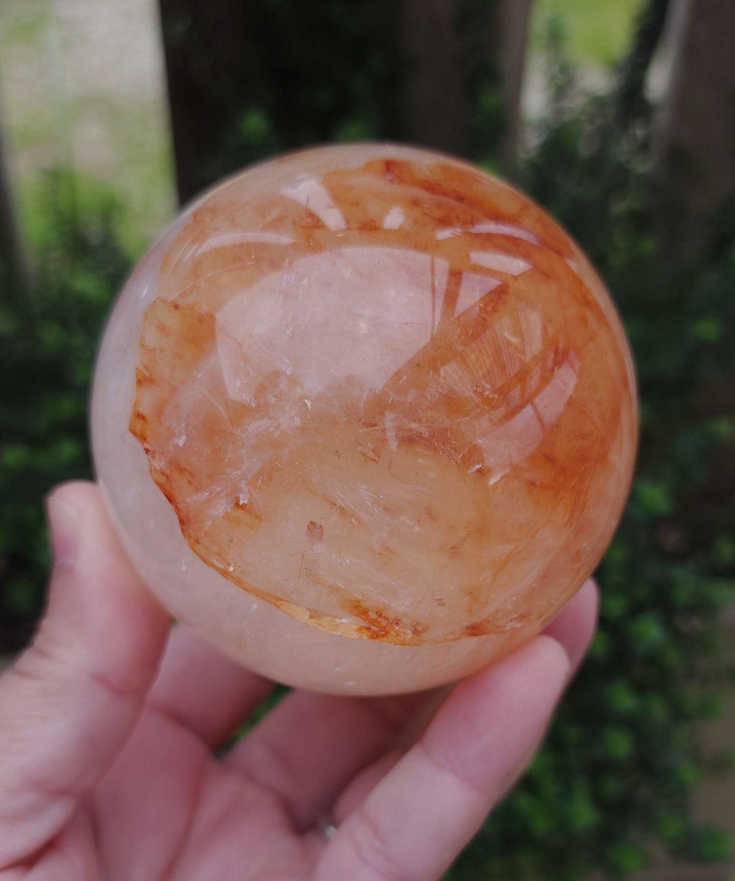 Fire Quartz (Hematoid) Sphere 7.3 cm