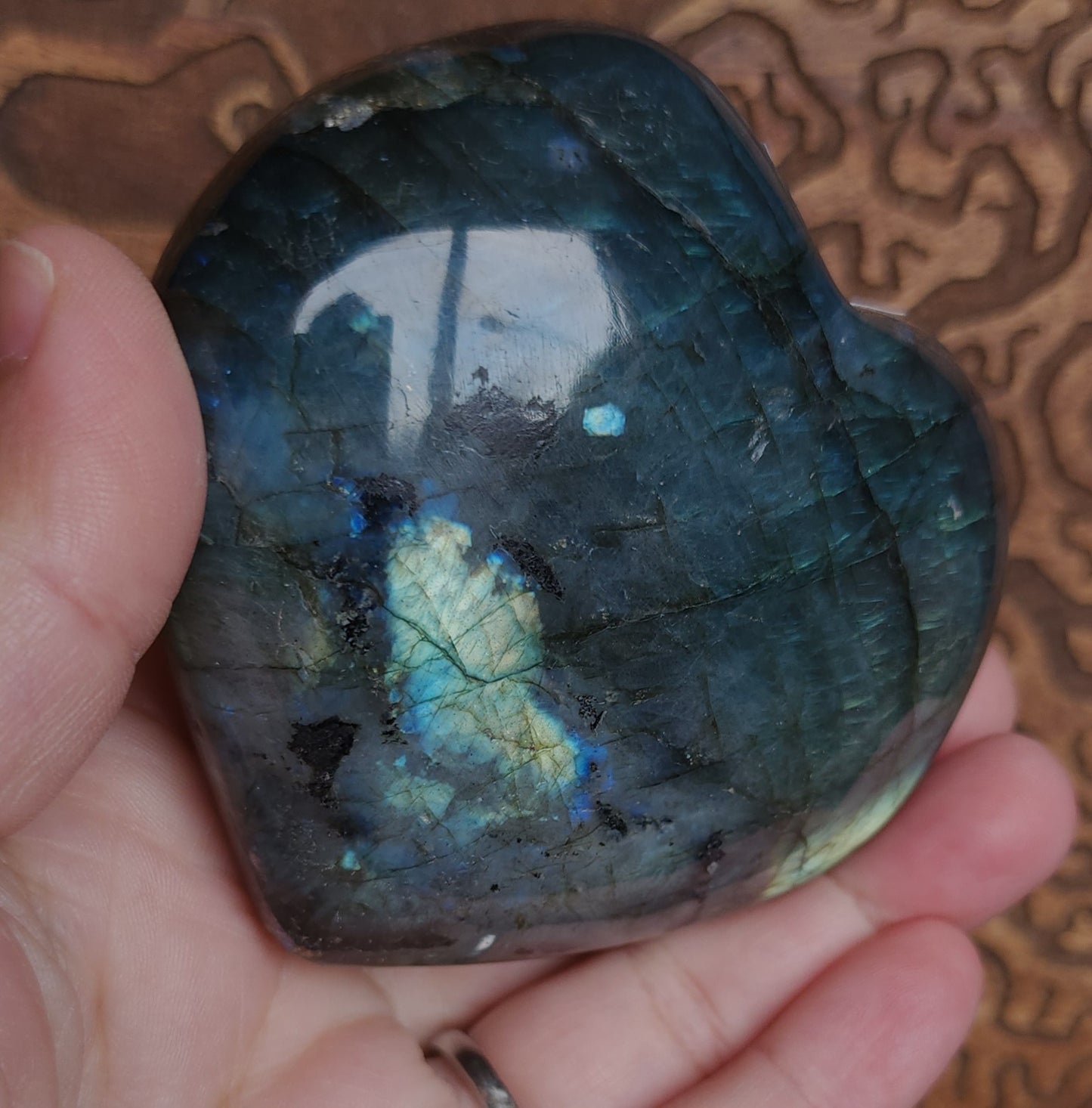 Labradorite Heart