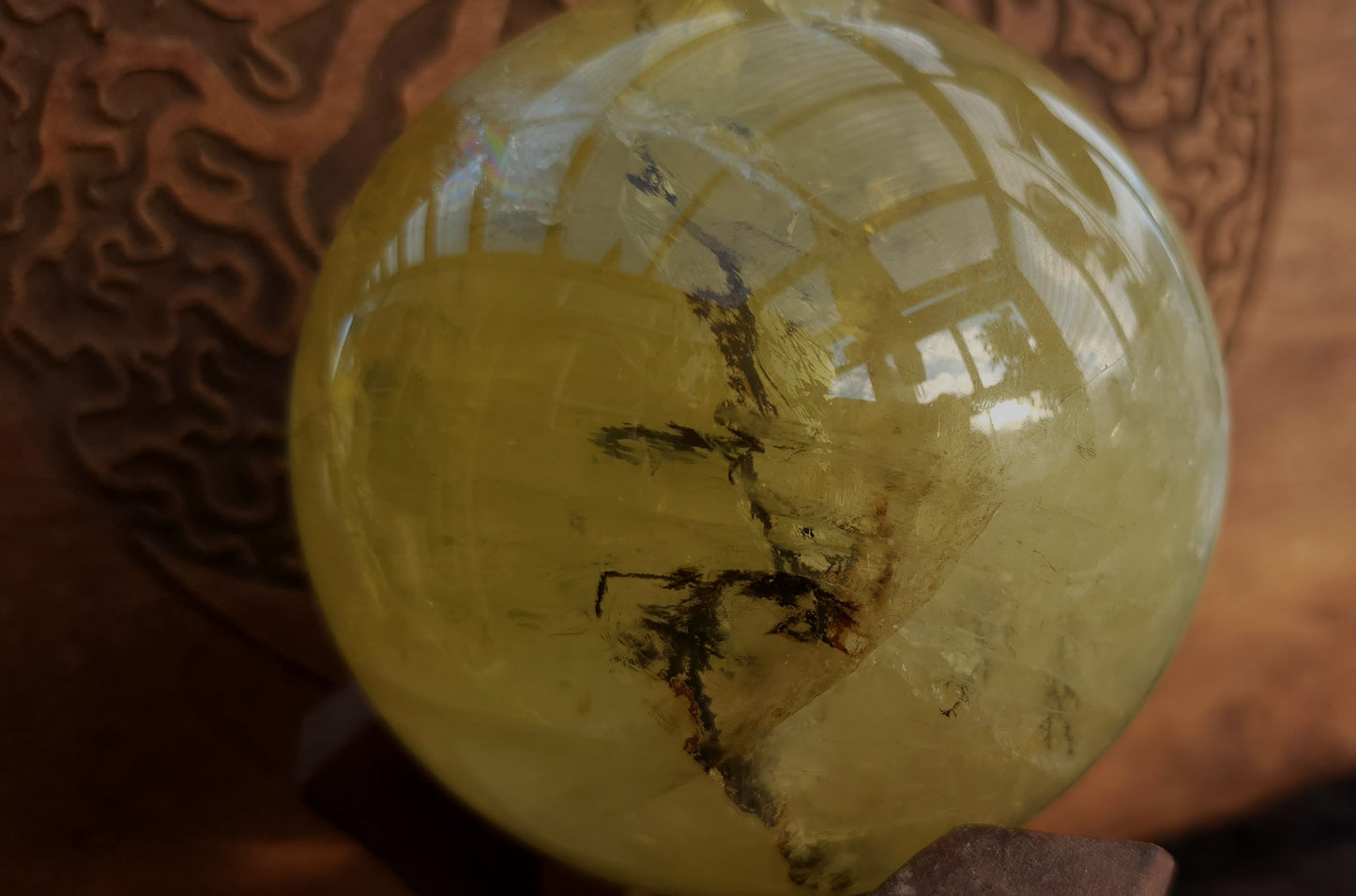 Dendritic Star Citrine Sphere
