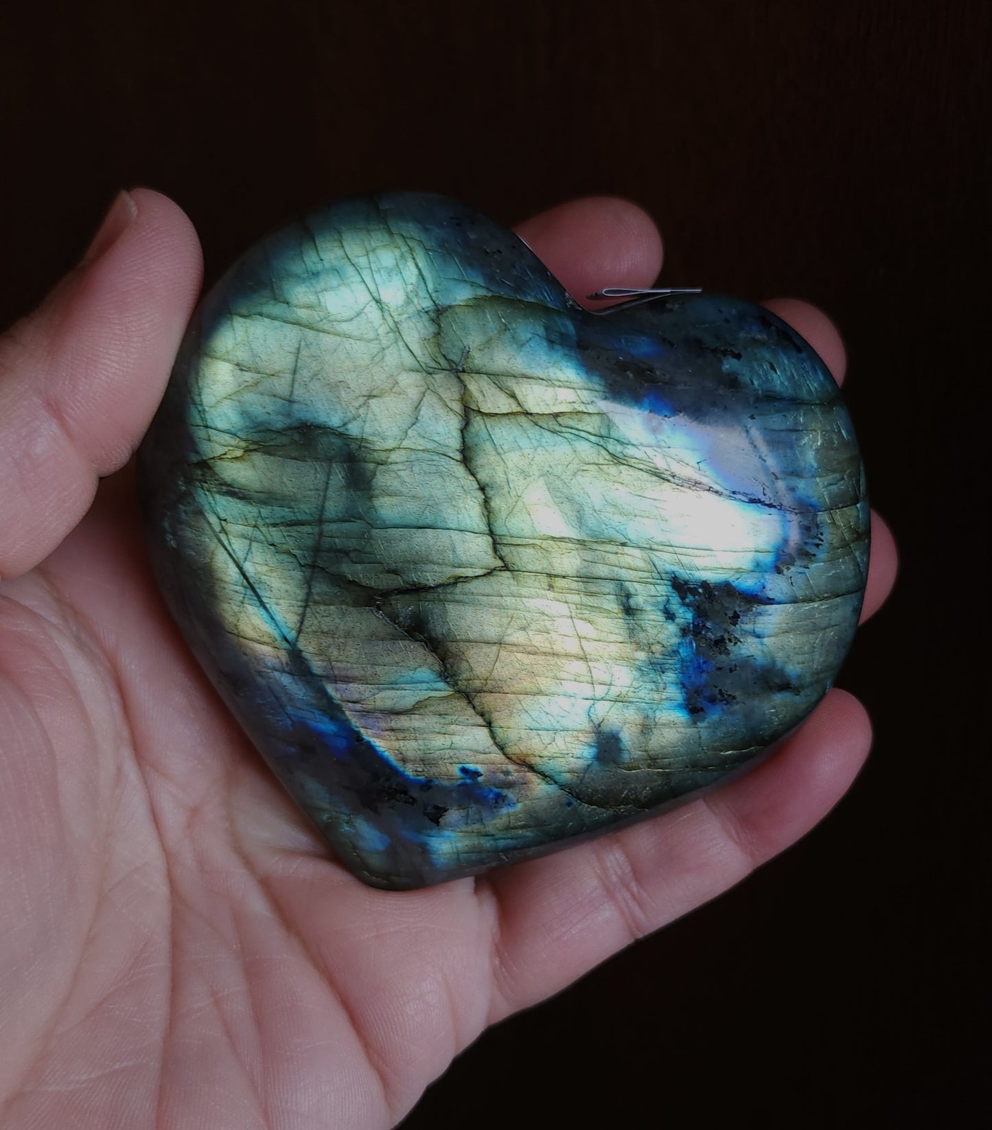 Labradorite Heart