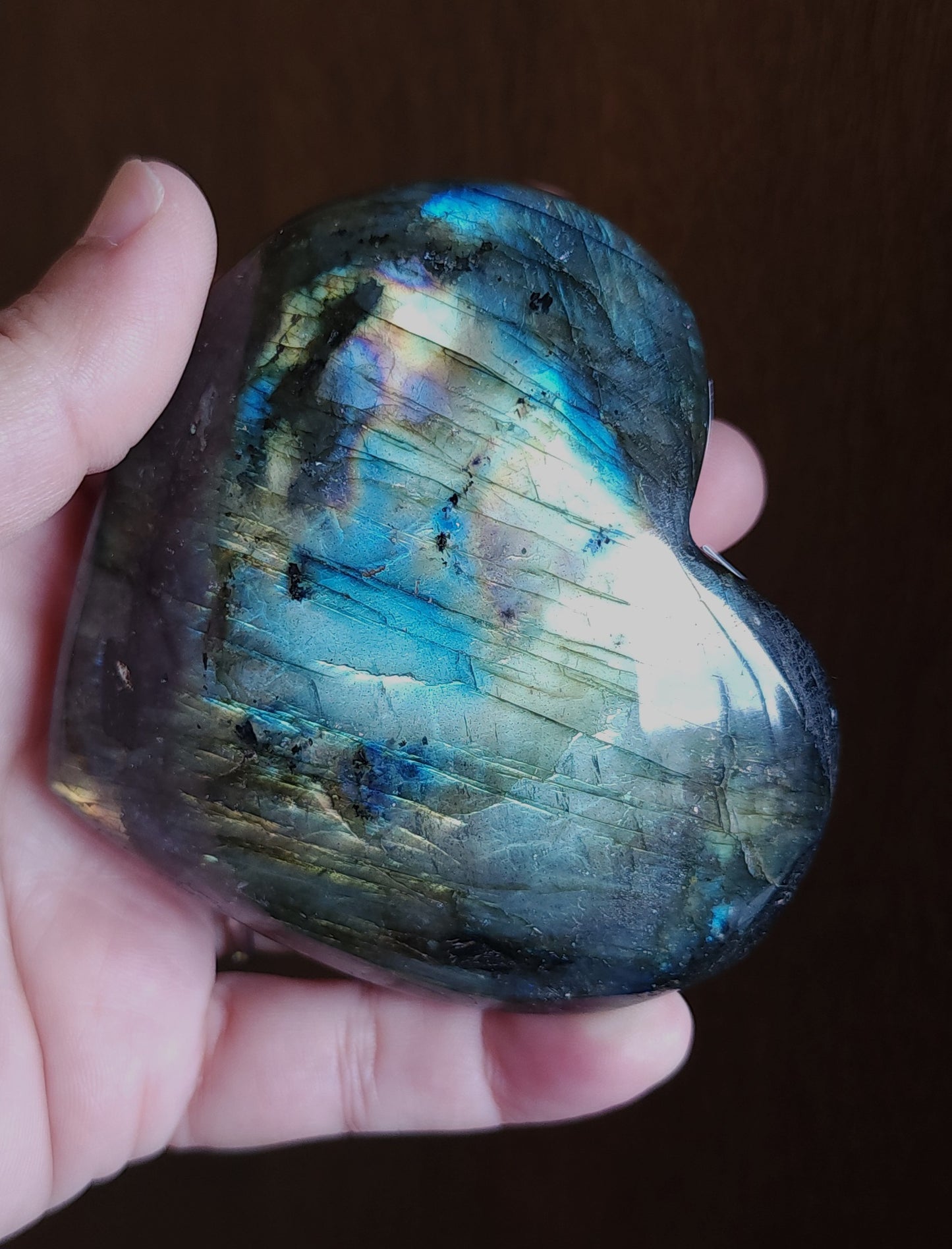 Labradorite Heart