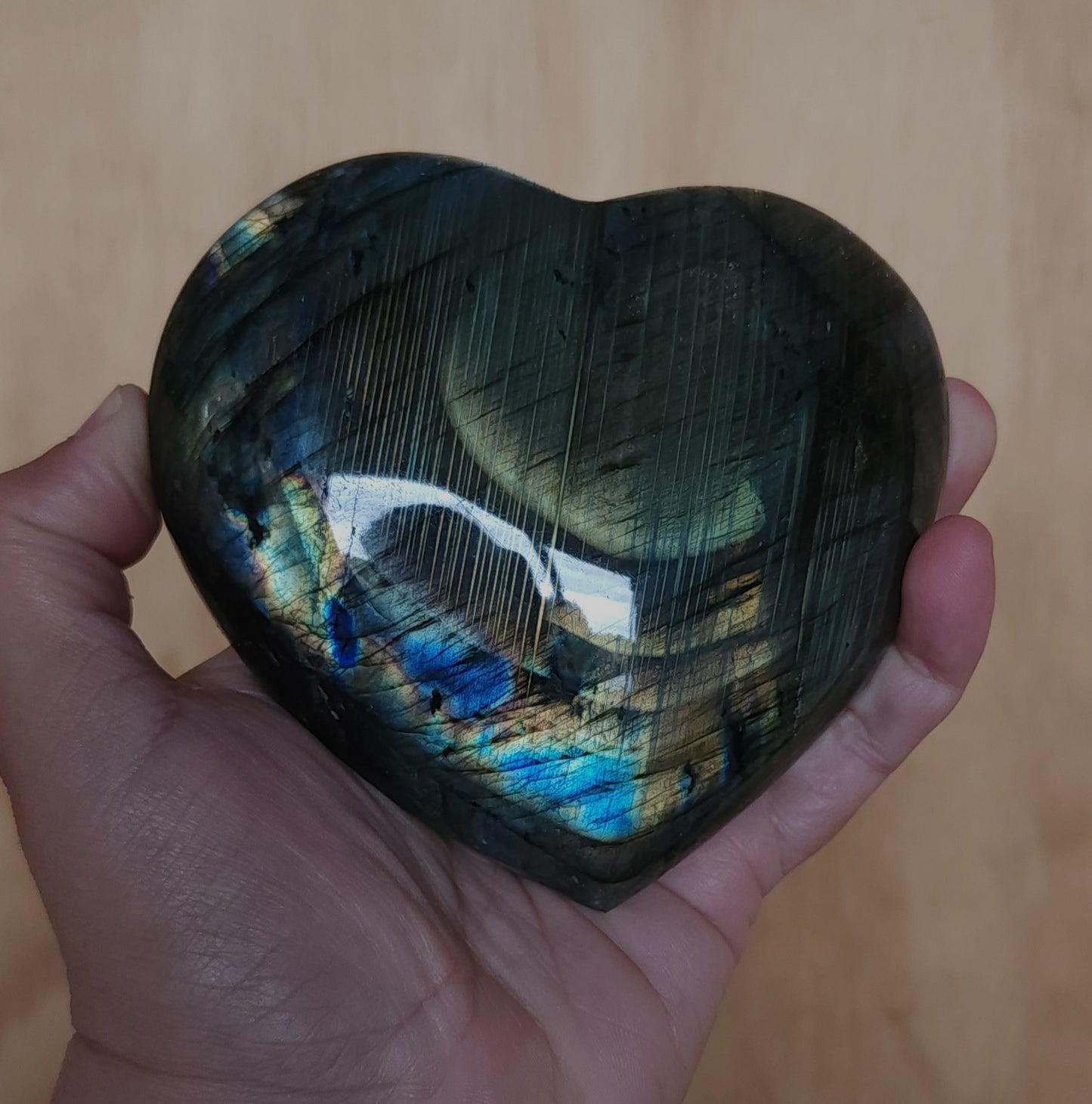 Labradorite Heart