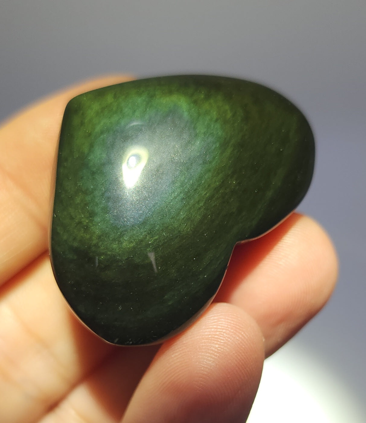 Rainbow Obsidian Heart
