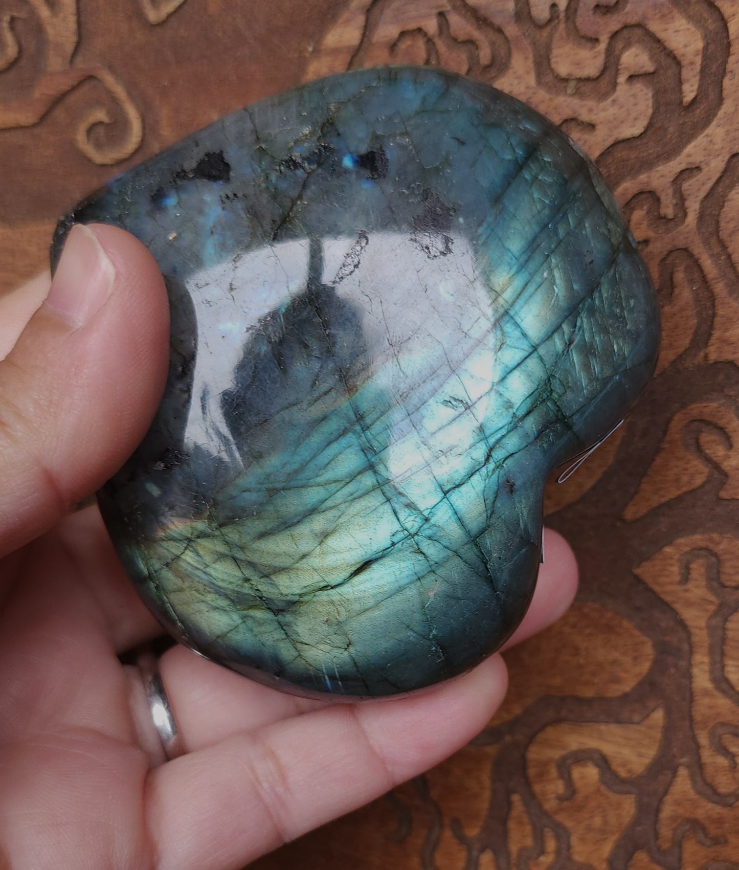 Labradorite Heart