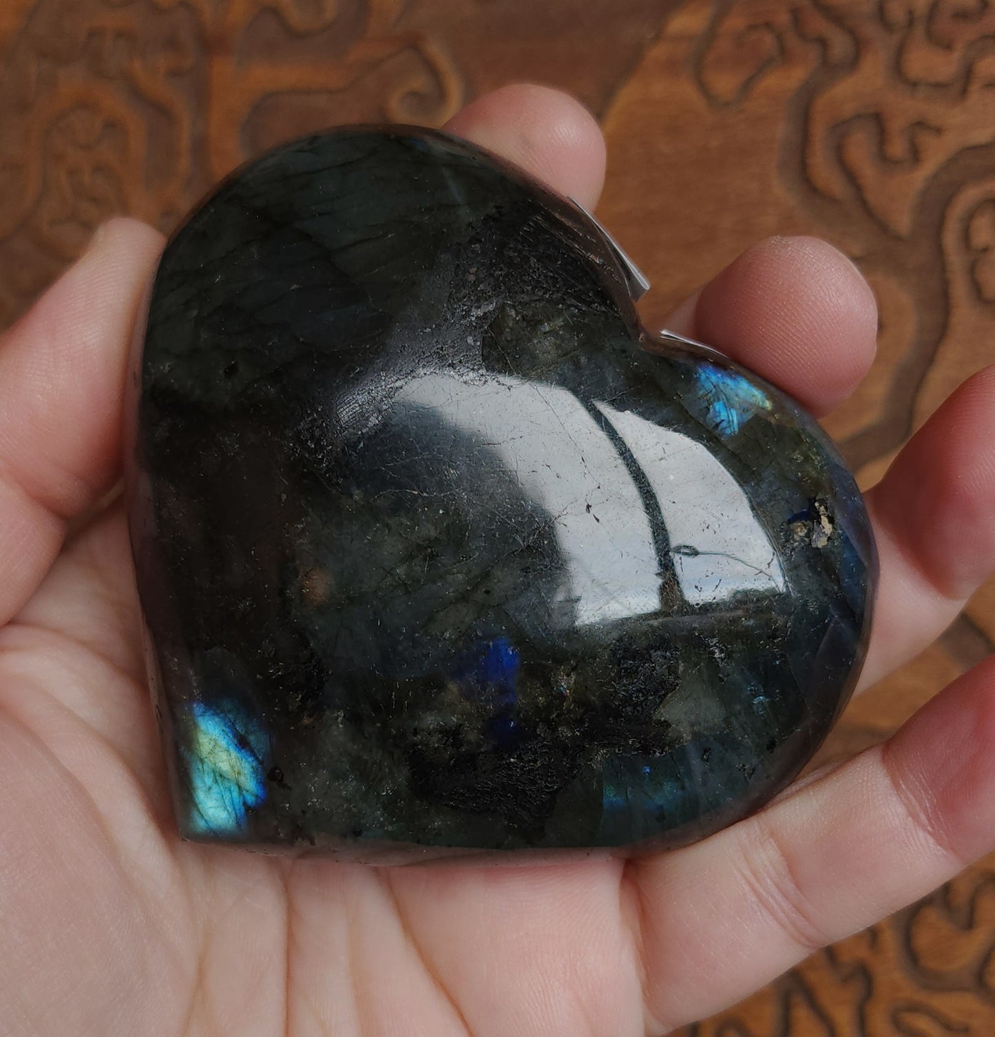 Labradorite Heart