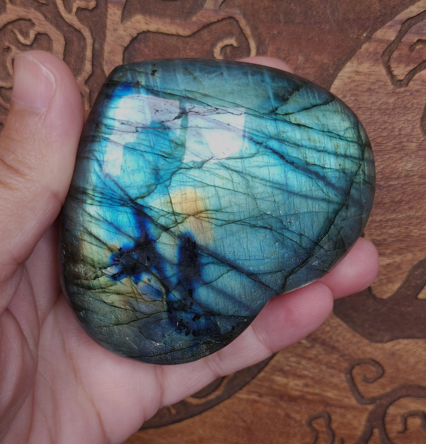 Labradorite Heart