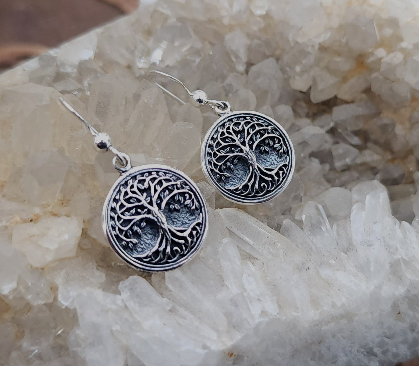 Sterling Silver Tree of Life Earrings