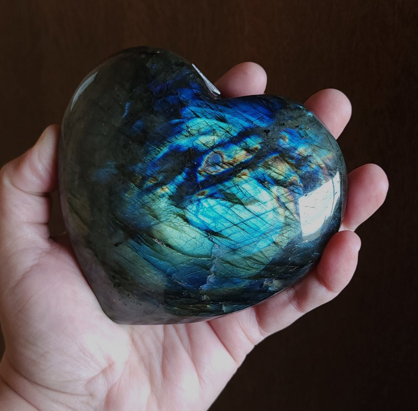 Labradorite Heart
