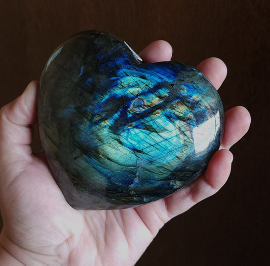 Labradorite Heart