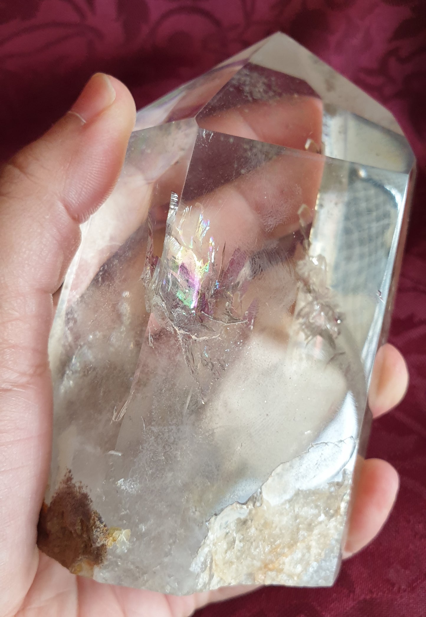 Rainbow Filled Garden Quartz Tower