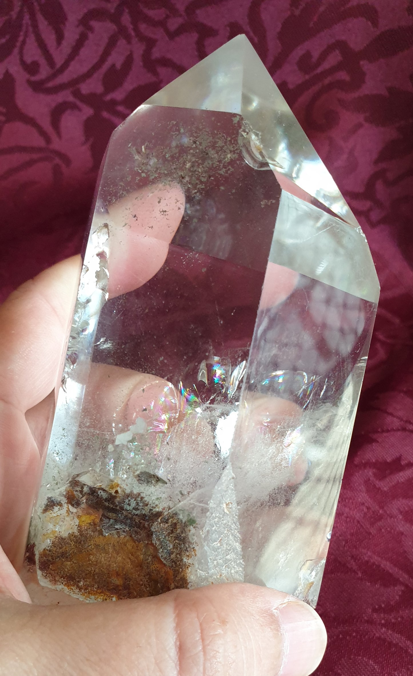 Rainbow Filled Garden Quartz Tower