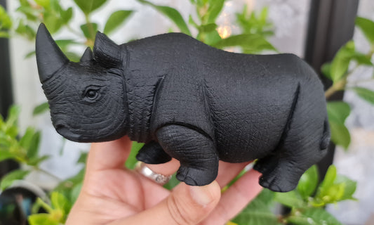 Black Obsidian Rhino