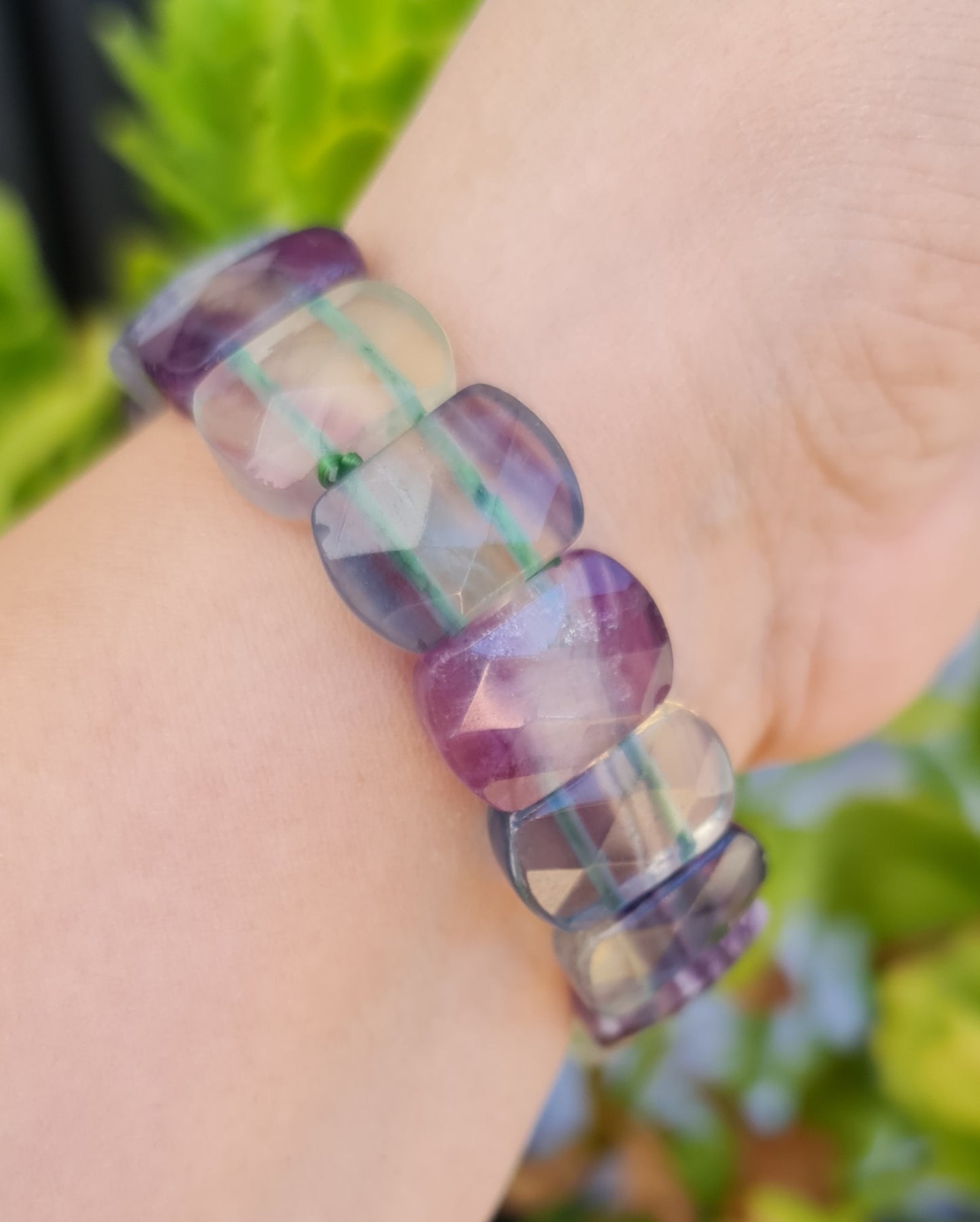 Faceted Fluorite Bracelet