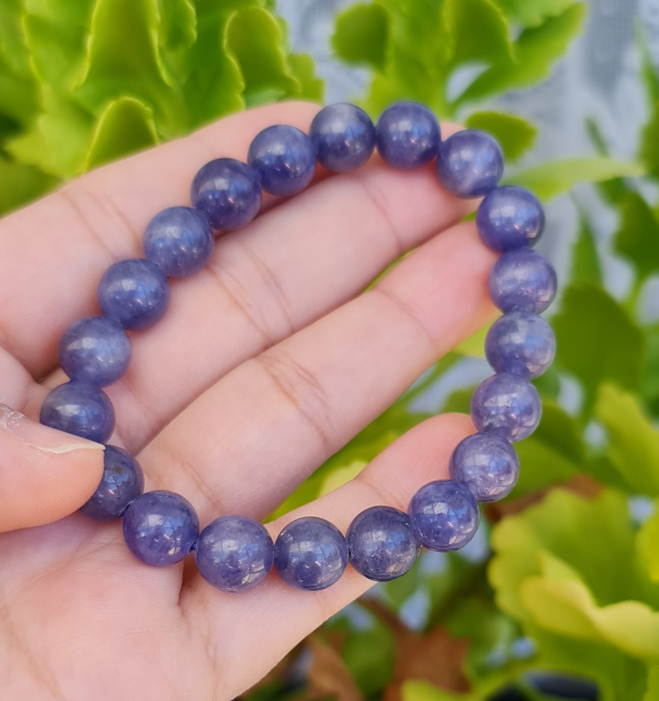 Tanzanite on sale bead bracelet