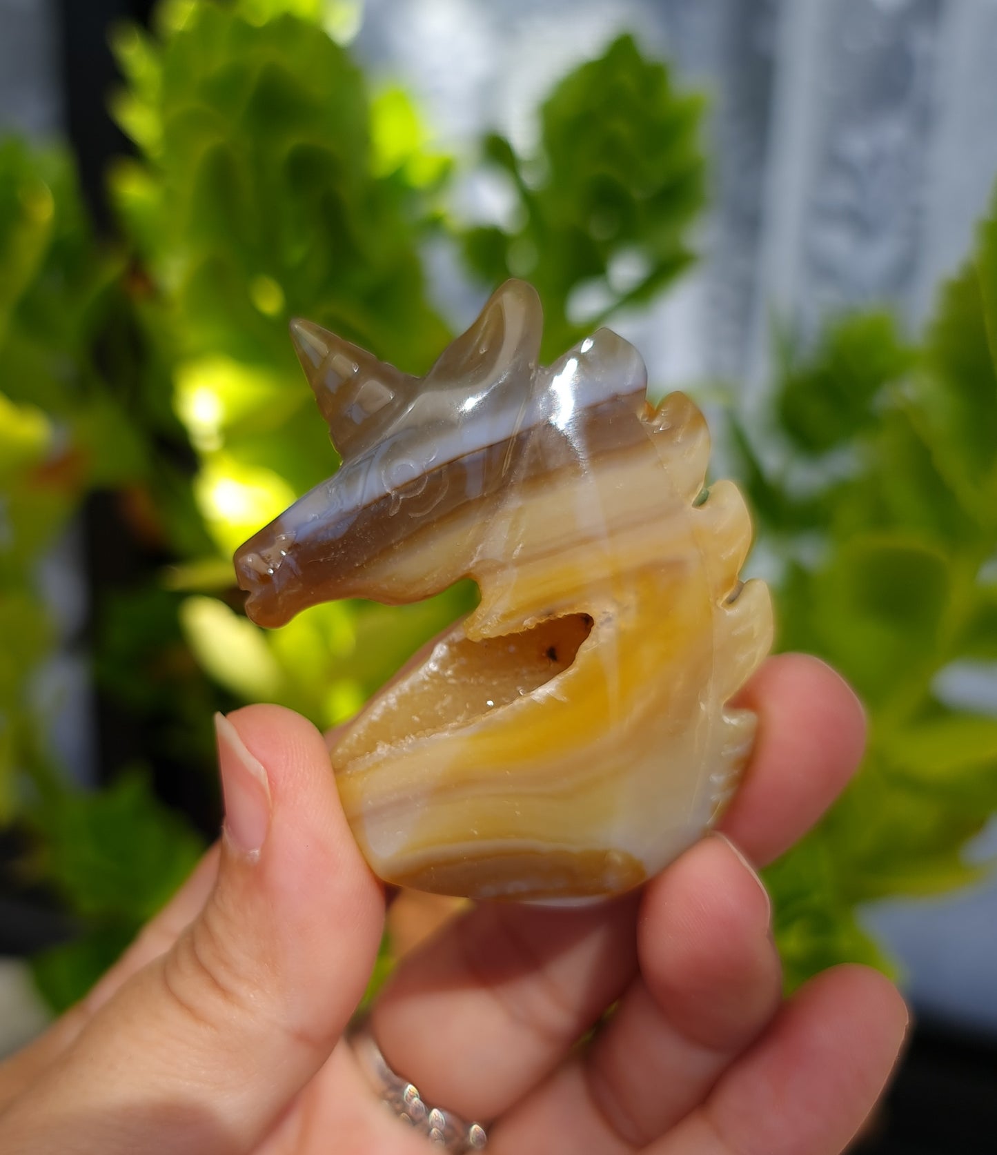 Agate Unicorn with Druzy