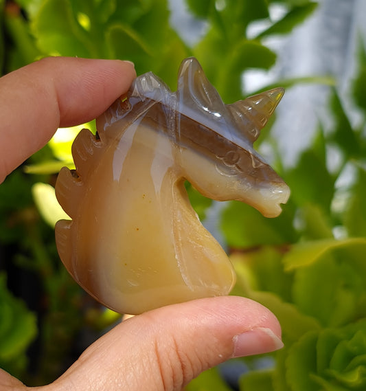 Agate Unicorn with Druzy