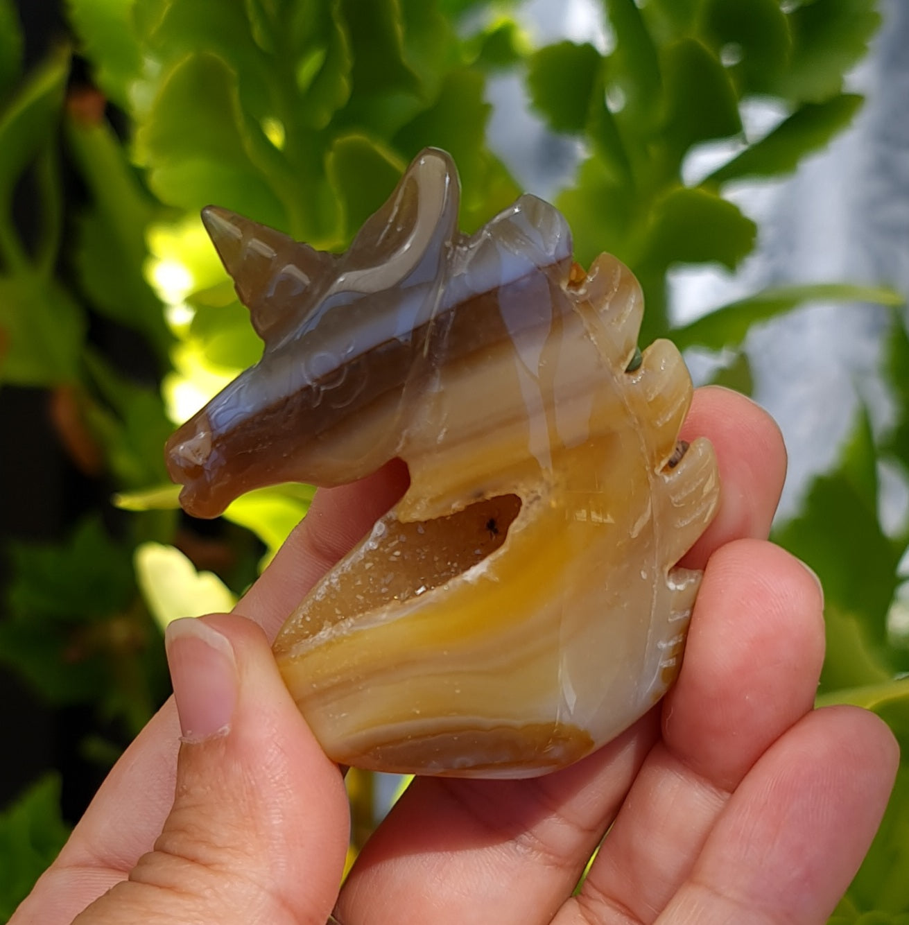Agate Unicorn with Druzy