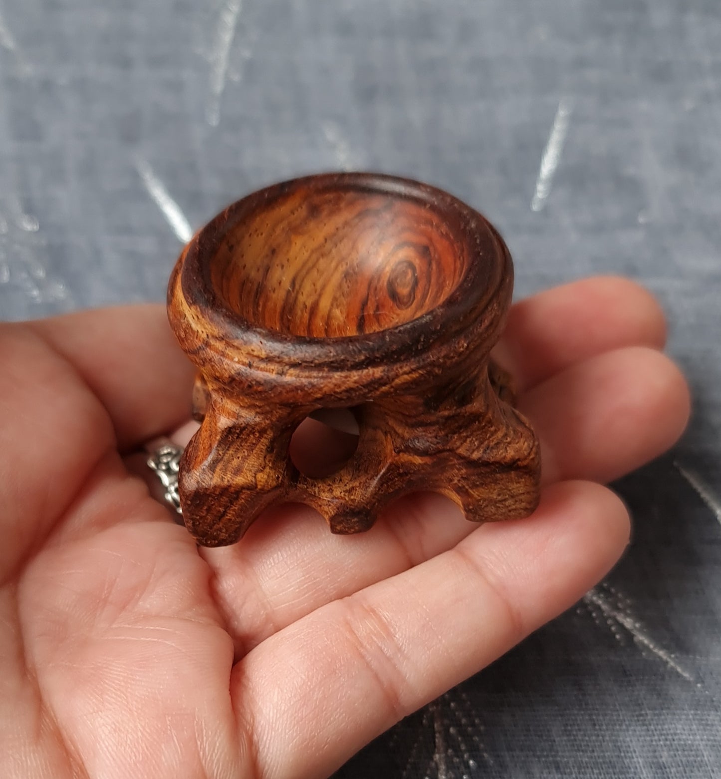 Wood Sphere Stand