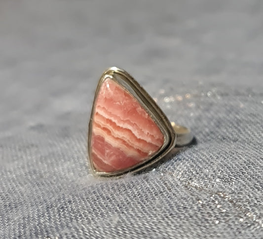 Rhodochrosite Sterling Silver Ring