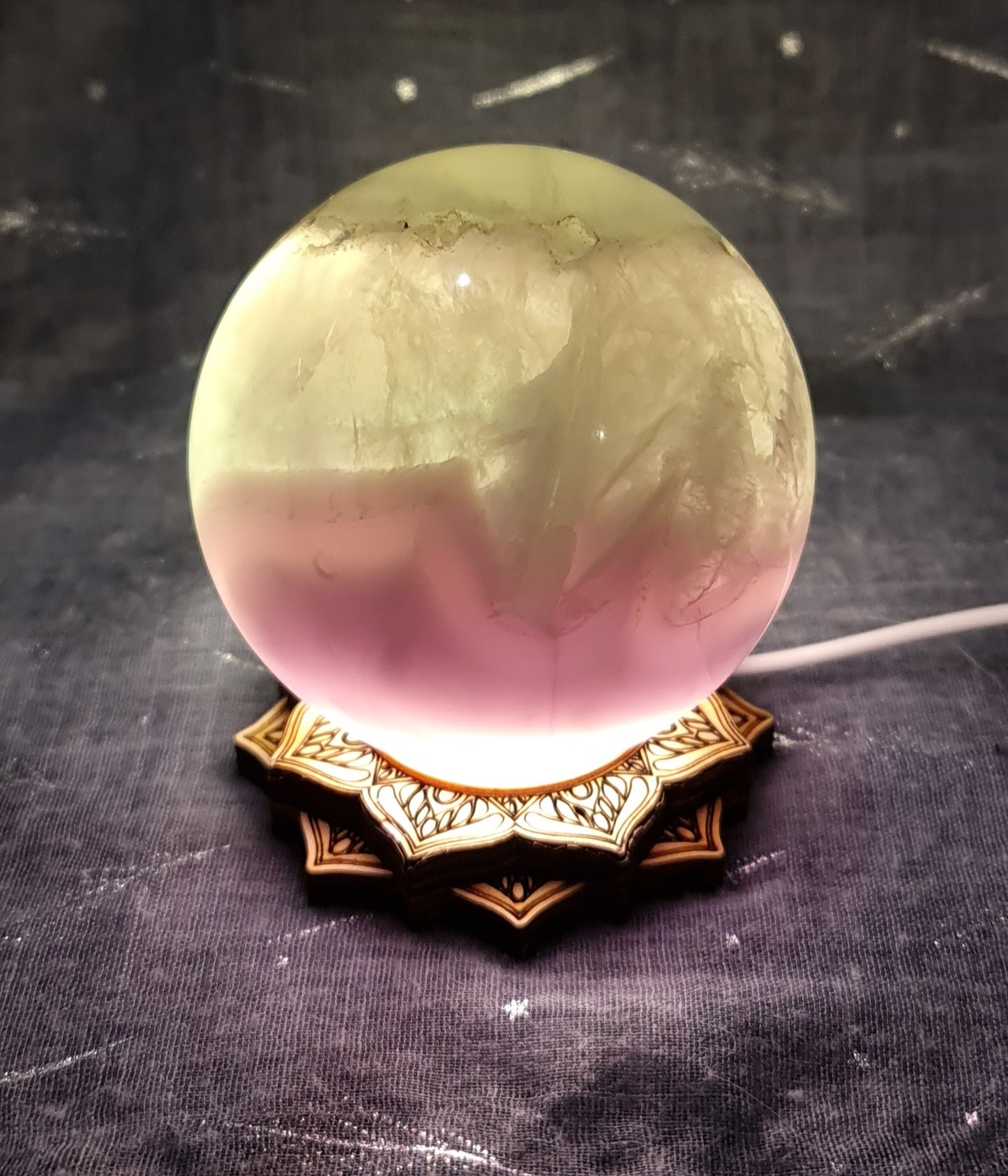 Lavender Fluorite Sphere 8cm