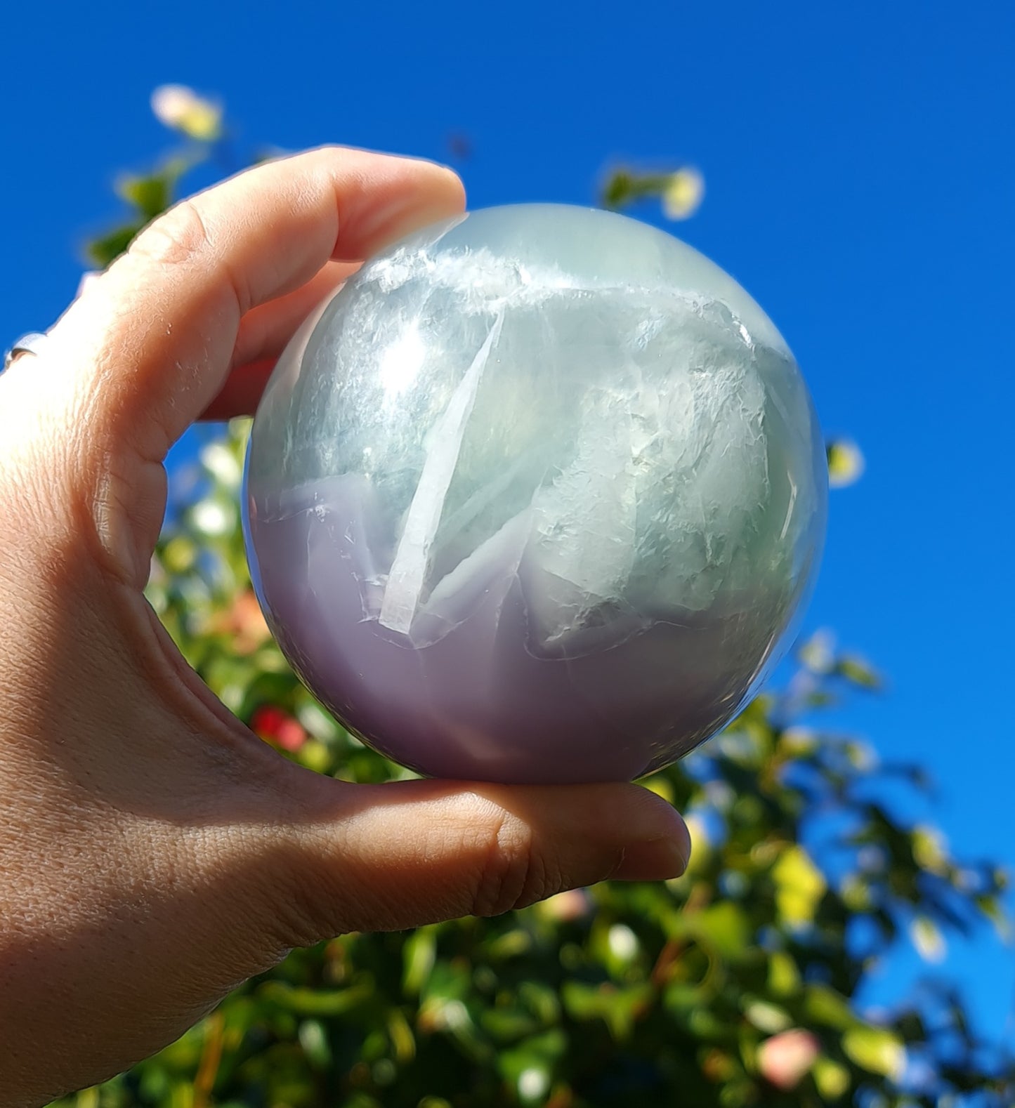 Lavender Fluorite Sphere 8cm