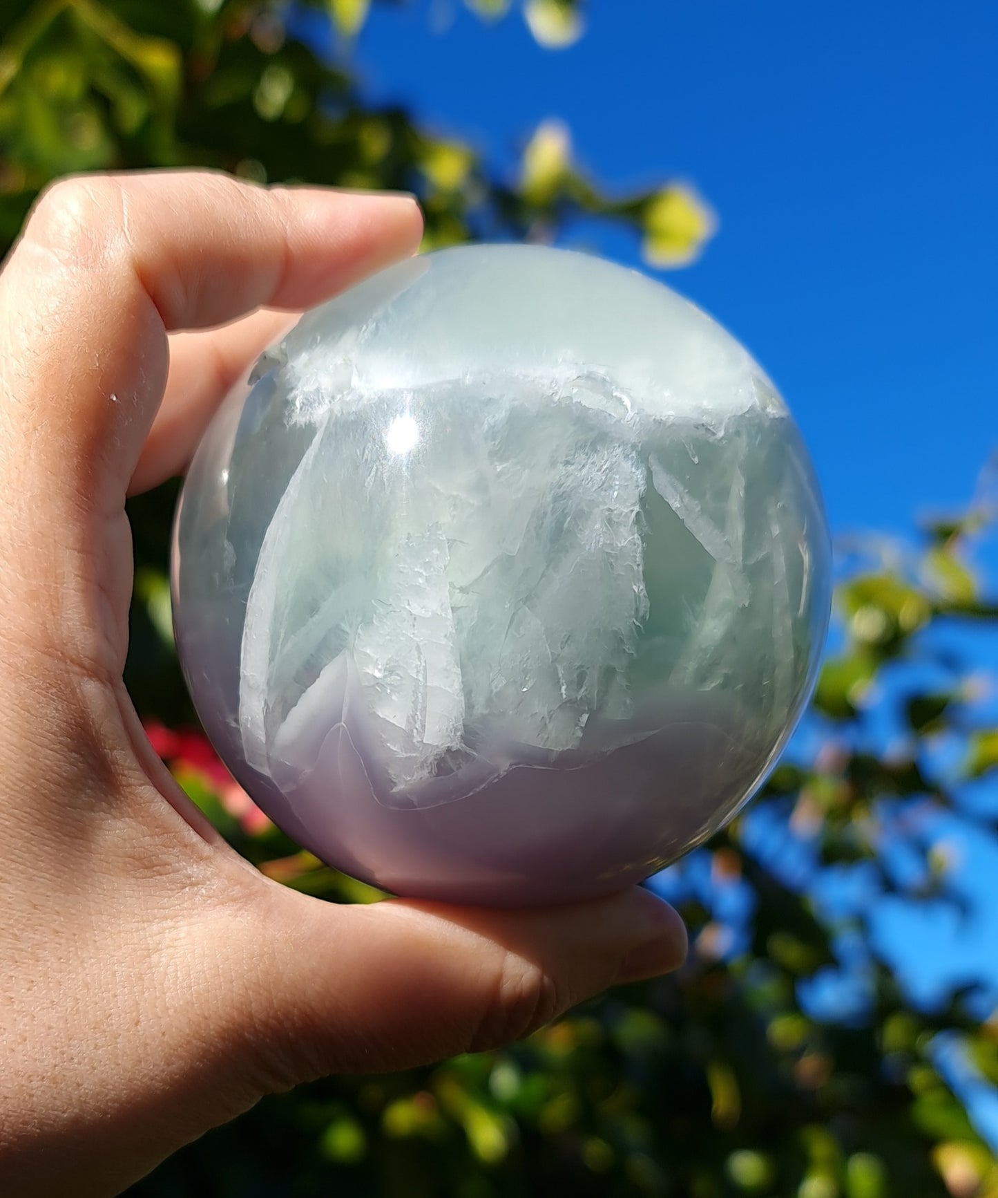 Lavender Fluorite Sphere 8cm