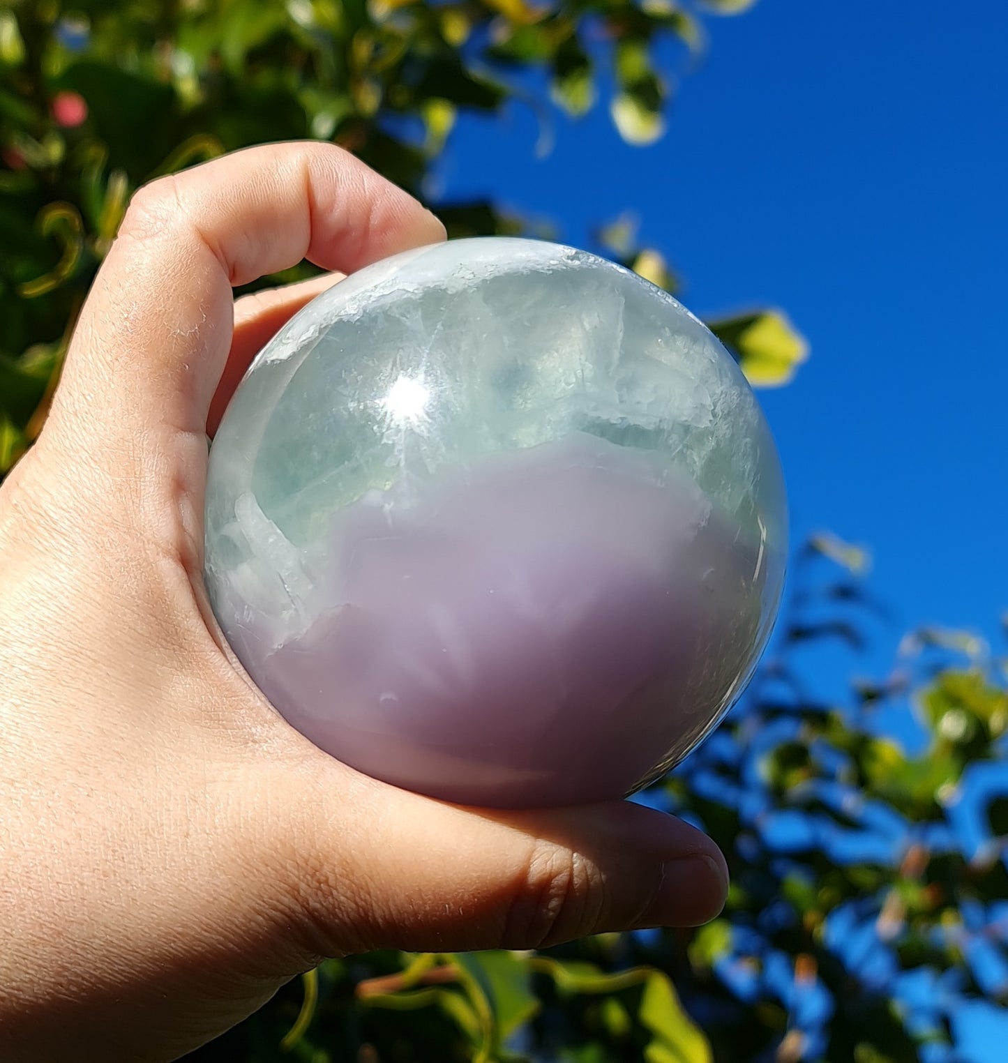Lavender Fluorite Sphere 8cm