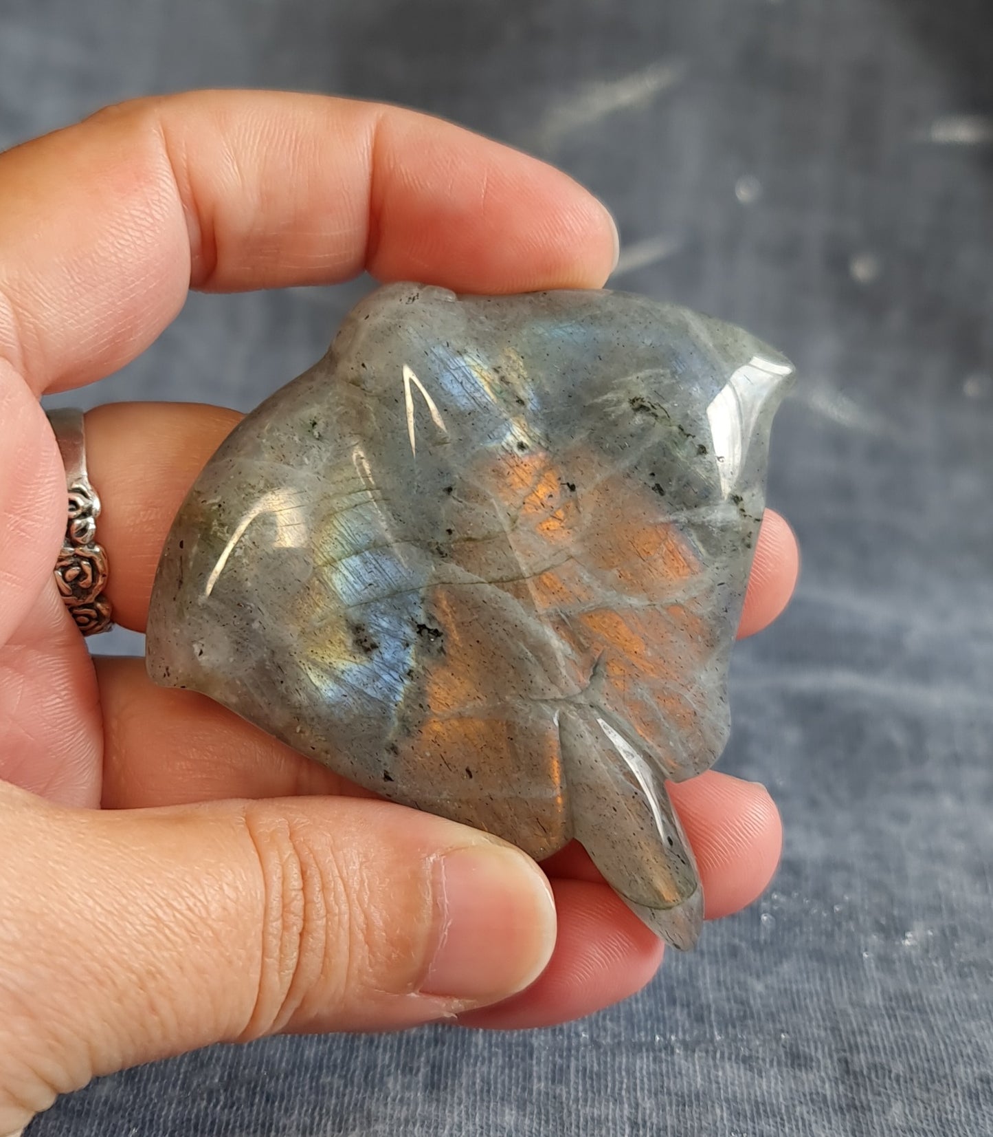 Labradorite Stingray Carving
