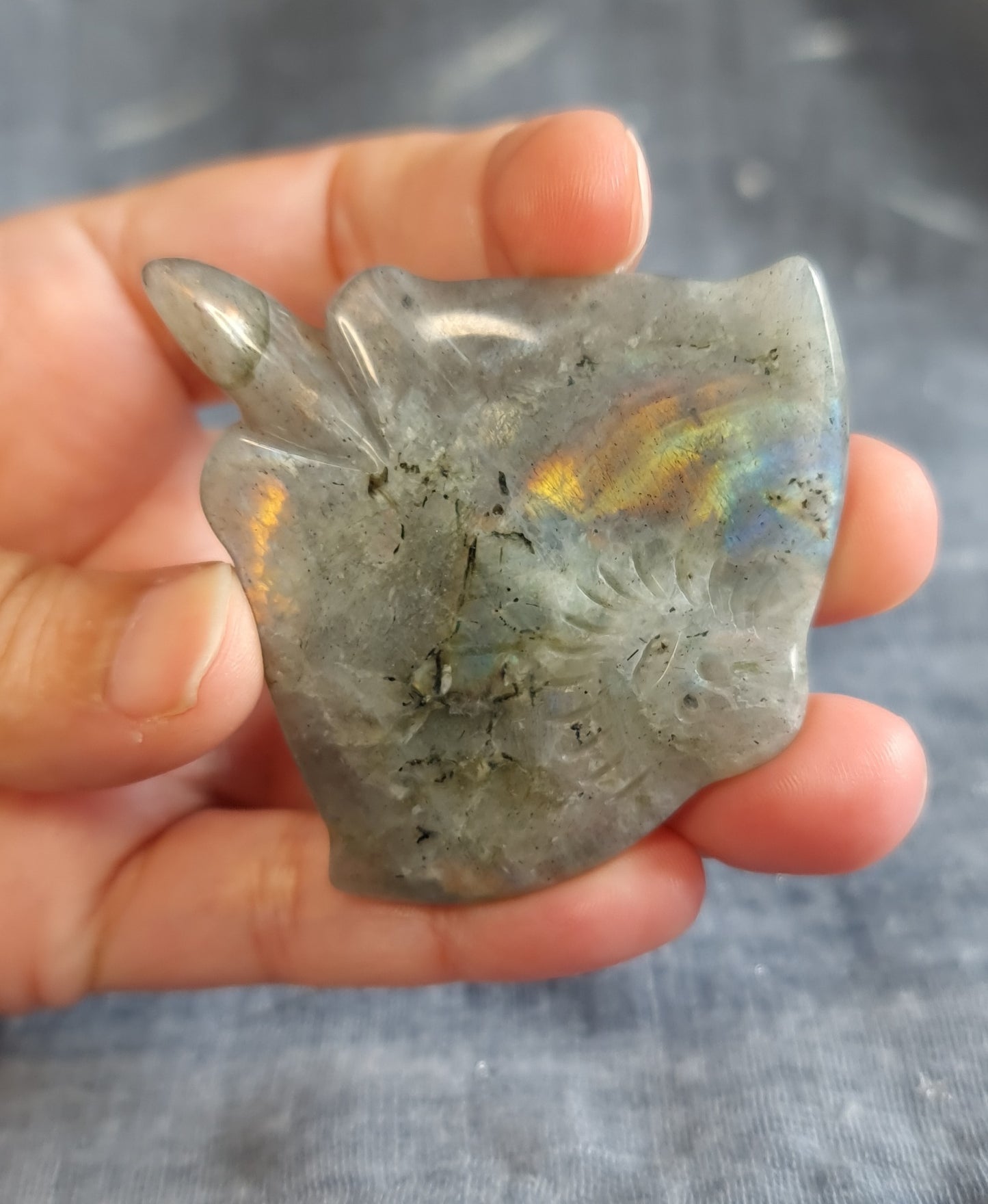 Labradorite Stingray Carving