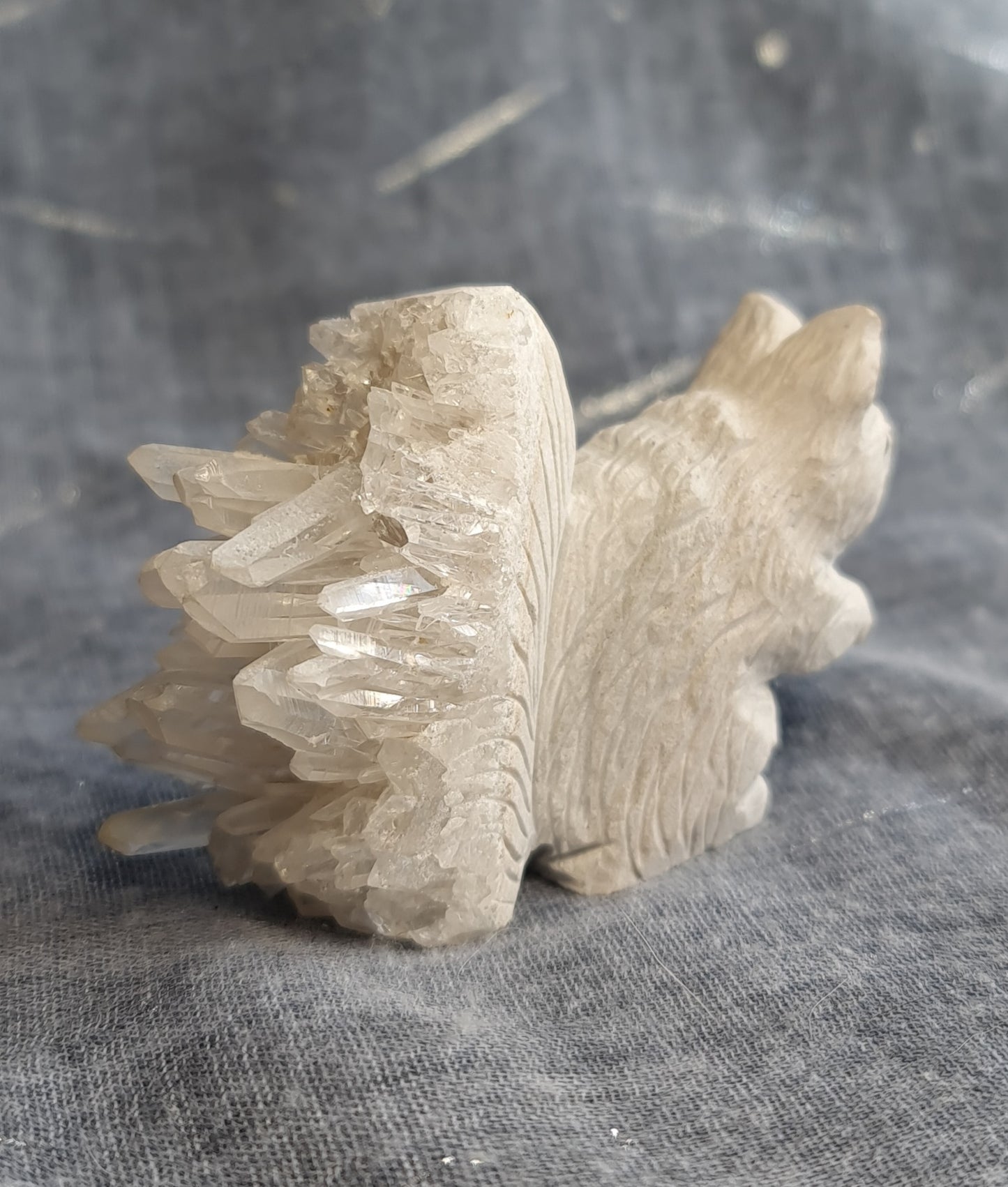 Hand Carved Quartz Squirrel