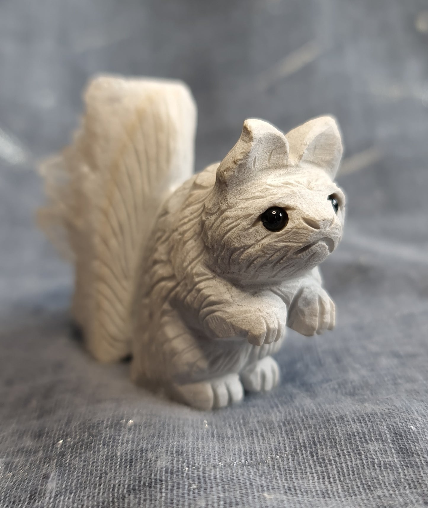 Hand Carved Quartz Squirrel