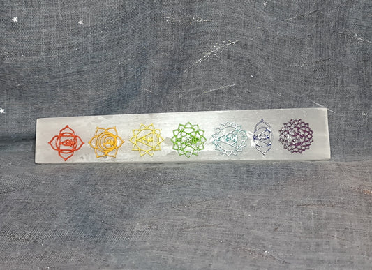 Satin Spar Chakra Charging Plate